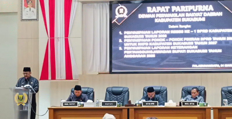 DPRD Kabupaten Sukabumi Gelar Paripurna Bahas Hasil Reses dan LKPJ Bupati 2025